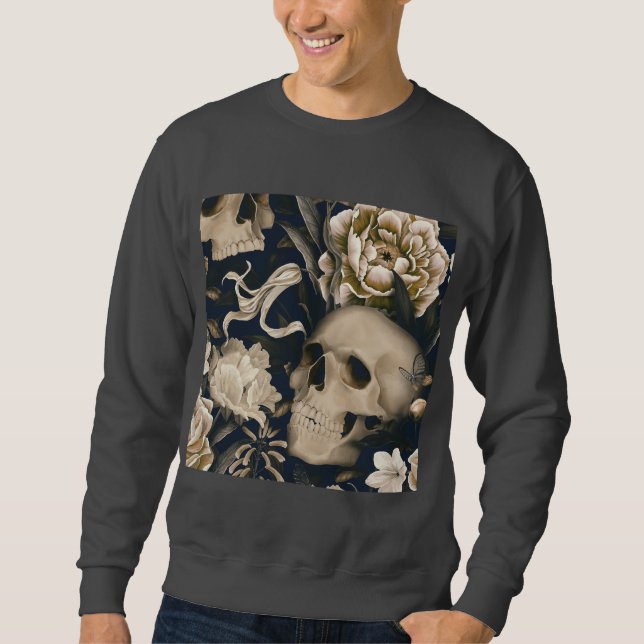 Sweatshirt crâne floral (Devant)