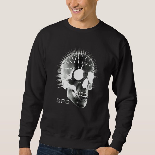 Sweatshirt Crâne hanté à pointes (Devant)