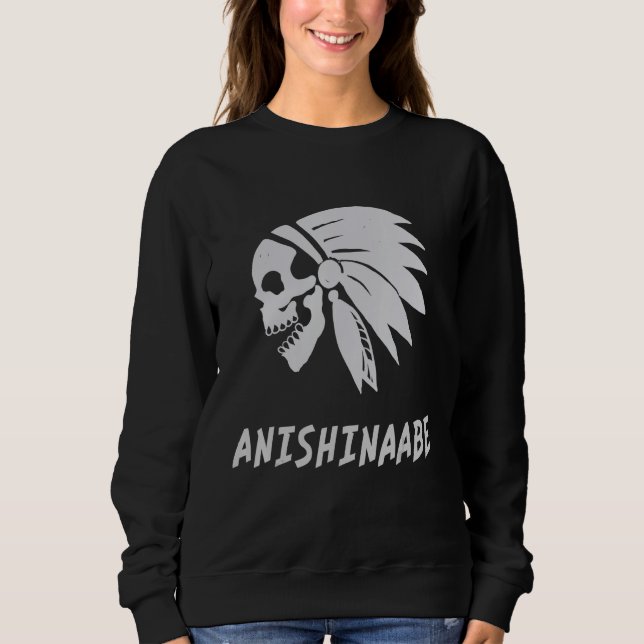 Sweatshirt Crâne maléfique d'Amérindien Anishinaabe (Devant)