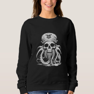 Sweatshirt Crâne Pirate Capitaine Octopus Démon Tatouage Hall