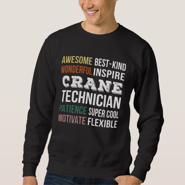 Sweatshirt Crane Technician  Appreciation (Devant)