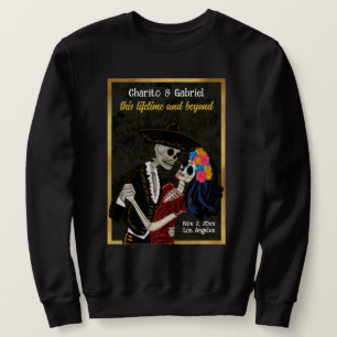 Sweatshirt Crânes à sucre Charro et Catrina Noir