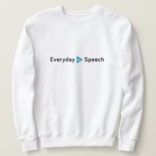 Sweatshirt crânien de base de la parole quotidienn (Design devant)