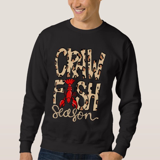 Sweatshirt Crawfish Season Beads Leopard Mardi Gras Carnival (Devant)