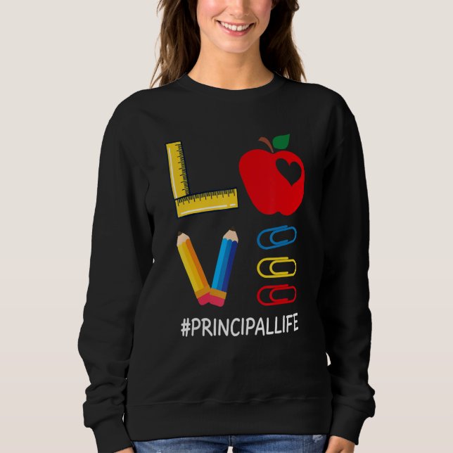 Sweatshirt Crayon Apple Pencil Saint-Valentin LOVE Mignon Pri (Devant)