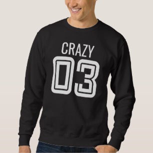 Sweatshirt Crazy 3 Trois Groupe Correspondant Bff - Image Ret