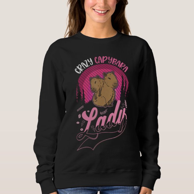 Sweatshirt Crazy Capybara lady Capybara Girl (Devant)