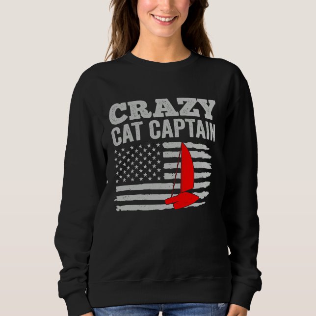 Sweatshirt Crazy Catamaran Captain Sailing Sailor  5 (Devant)