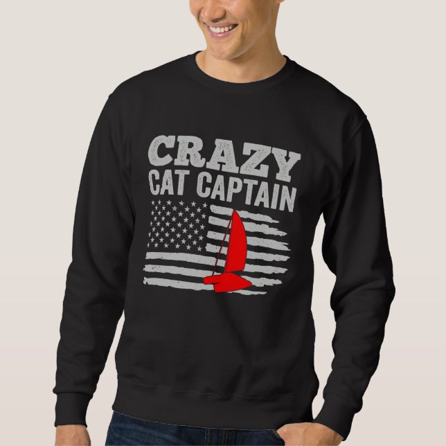 Sweatshirt Crazy Catamaran Captain Sailing Sailor  5 (Devant)