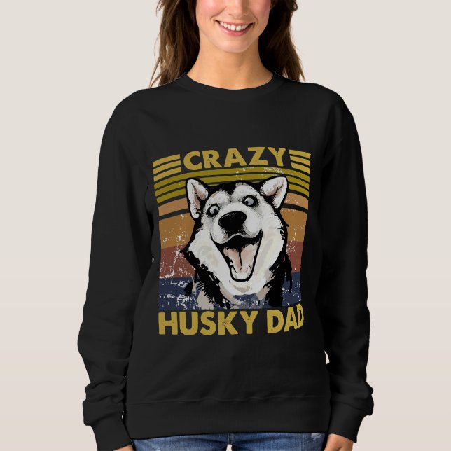 Sweatshirt Crazy Husky Papa Vintage (Devant)