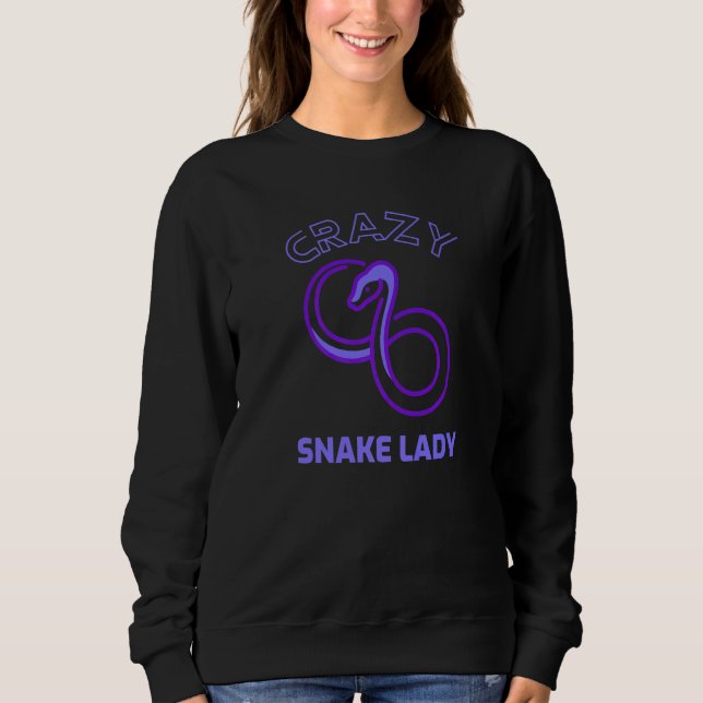 Sweatshirt Crazy Snake Lady Snake Reptile Python Graphisme 2 (Devant)