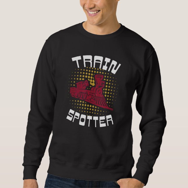 Sweatshirt Crazy Train Spotter Railroad locomotive horn kit l (Devant)