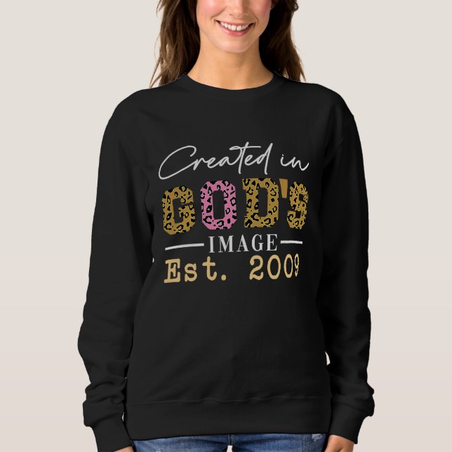 Sweatshirt Created in God's Image Established 2009 (Devant)