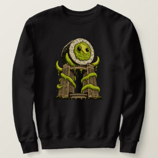 Sweatshirt Création d'attaque urbaine de monstre de sushi drô