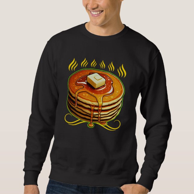Sweatshirt création de crêpes amusantes pour les fans (Devant)