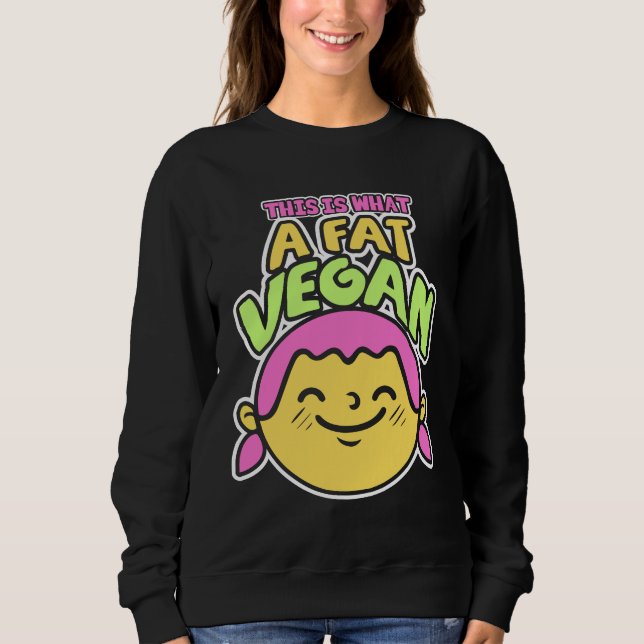 Sweatshirt Création Végétalienne Drôle Végétarien (Devant)