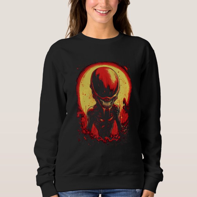 Sweatshirt Créature extraterrestre alien par Haunted Horror  (Devant)