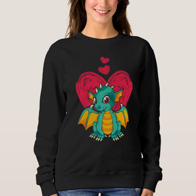Sweatshirt Créature Fantastique Animal  Coeur Mignon Mythique (Devant)