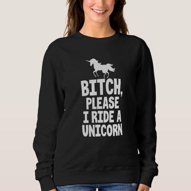 Sweatshirt Créature mythique de cheval licorne Sarcastique (Devant)