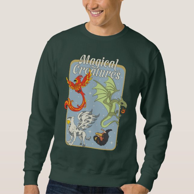 Sweatshirt Créatures Magiques Graphisme Vintage (Devant)