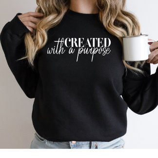 Sweatshirt Créé avec un but chrétien religieux