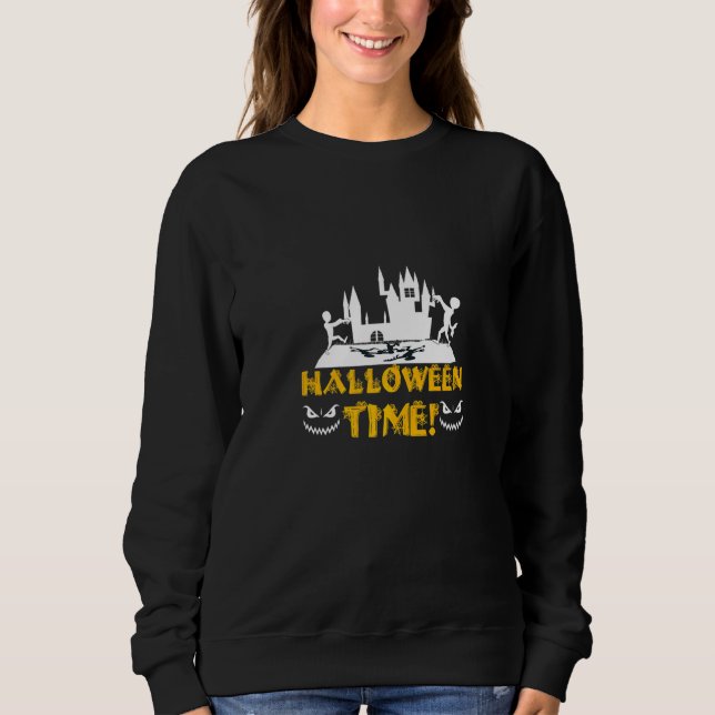 Sweatshirt Creep It Real Happy Halloween Time (Devant)