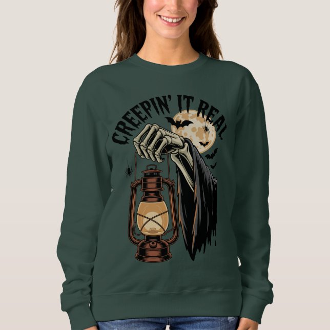 Sweatshirt Creepin It Real Creep It Real Halloween (Devant)