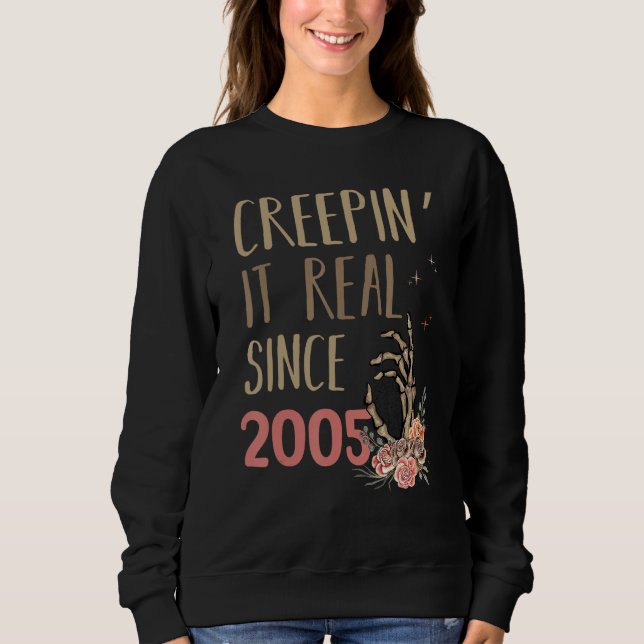 Sweatshirt Creepin It Real Halloween Retro 2005 Holiday Spook (Devant)