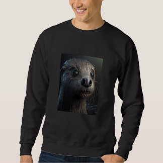 Sweatshirt Creepy Otter Creature Spooky Zombie Otter  2