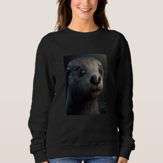 Sweatshirt Creepy Otter Creature Spooky Zombie Otter  2