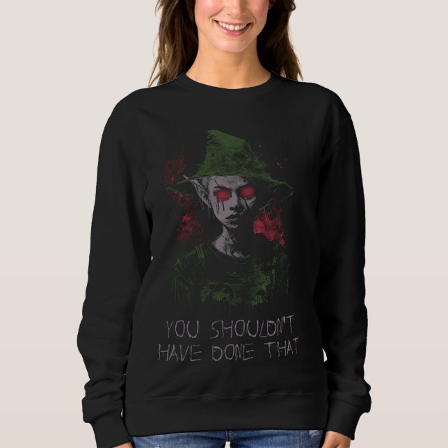 Sweatshirt Creepypasta Cosplay The Drowned Costume Horror Elf (Devant)