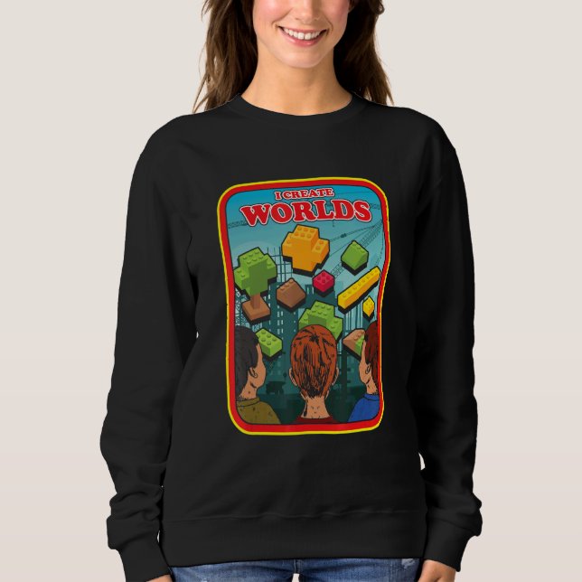 Sweatshirt Créer Mondes Maître Constructeur Ingénieur Constru (Devant)