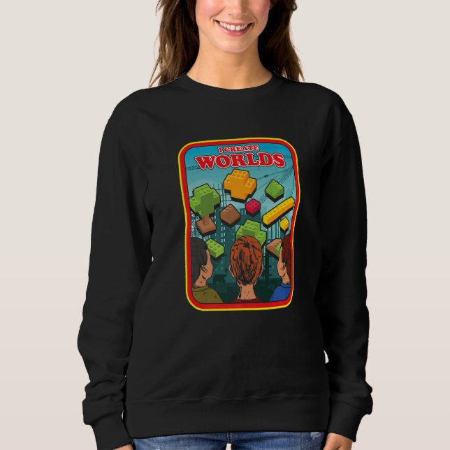 Sweatshirt Créer Mondes Maître Constructeur Ingénieur Constru (Devant)