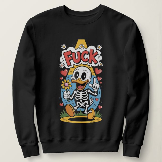 Sweatshirt créer une illustration vectorielle de dessin animé (Design devant)