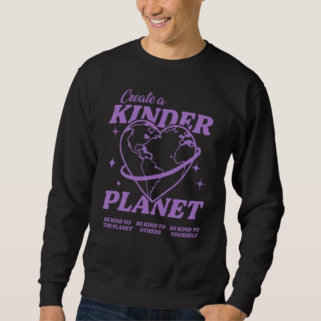 Sweatshirt Créer Une Planète Kinder Tendance Esthétique 1 (Devant)
