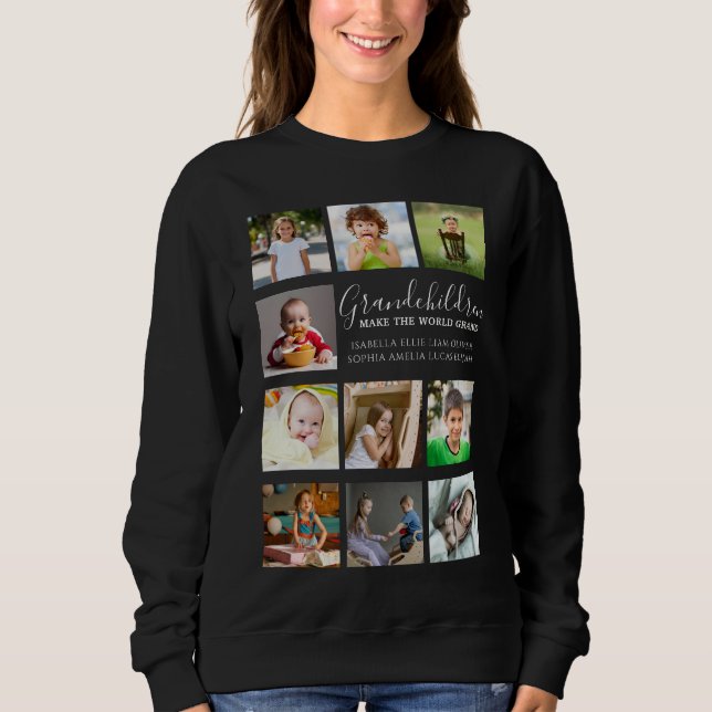 Sweatshirt Créez votre propre collage de 10 photos (Devant)