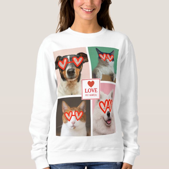Sweatshirt Créez Votre Propre Collage de la Saint-Valentin av (Devant)