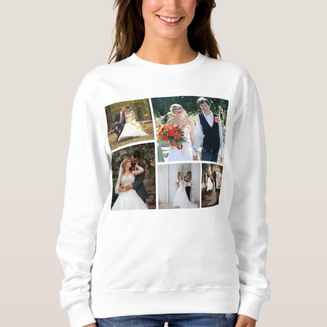Sweatshirt Créez votre propre collection de 5 Mariages photo (Devant)