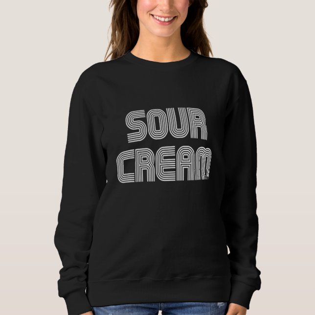 Sweatshirt Crème aigre Aliments Rétro les années 70 80s (Devant)