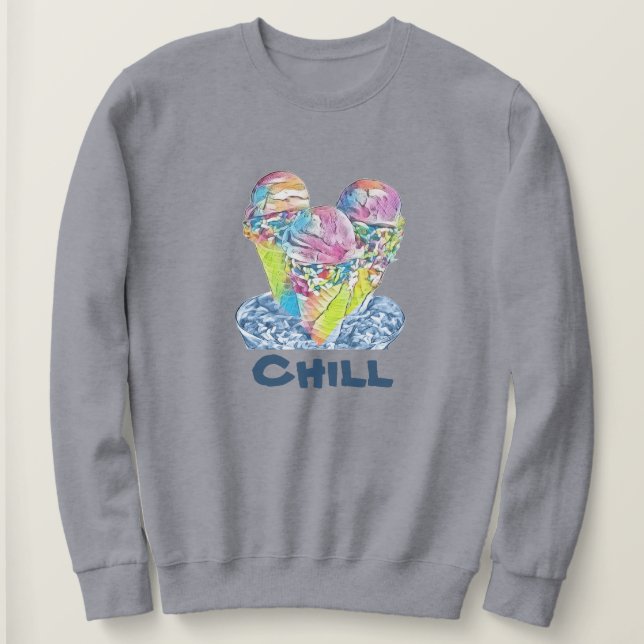 Sweatshirt crème glacée (Design devant)
