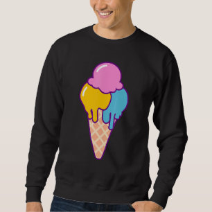 Sweatshirt Crème glacée colorée été pour enfants Vêtements po