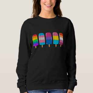 Sweatshirt Crème glacée égalité des droits Rainbow LGBT Gay L