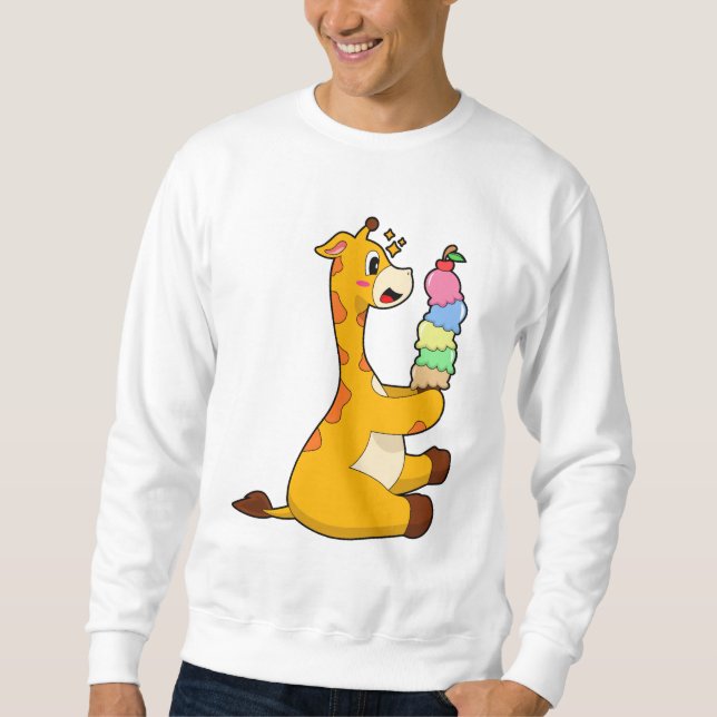 Sweatshirt Crème glacée Giraffe gaufre (Devant)