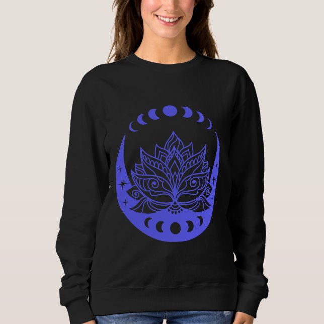 Sweatshirt Crescent Moon Et Lotus Fleur (Devant)