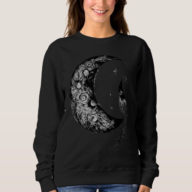 Sweatshirt Crescent Moon Witch Aesthetic Astrology Gothic (Devant)