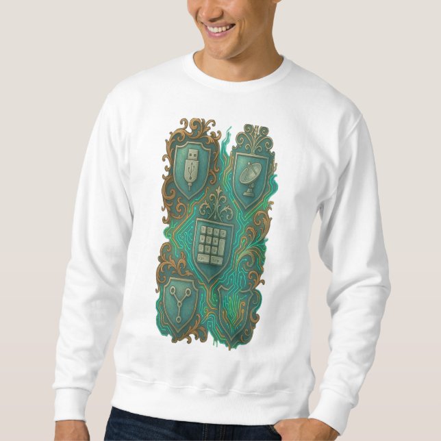 Sweatshirt Crête numérique - Pourcentage technologique Vintag (Devant)