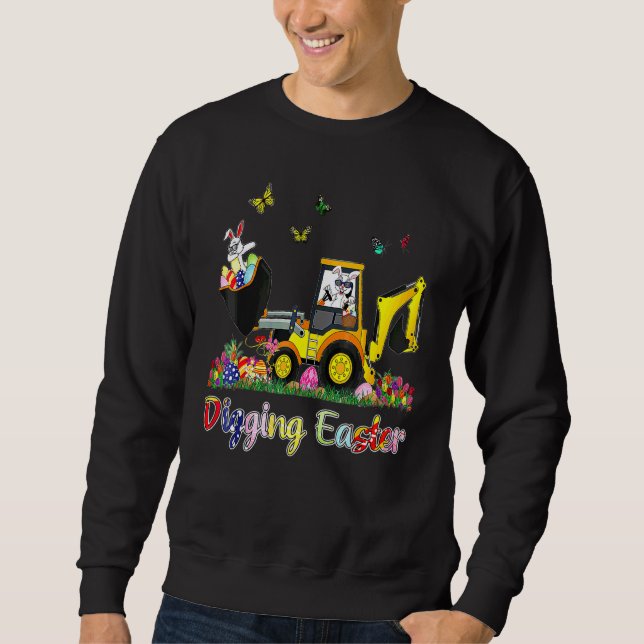 Sweatshirt Creuser le lapin de Pâques Toddler Garçon Chasse a (Devant)