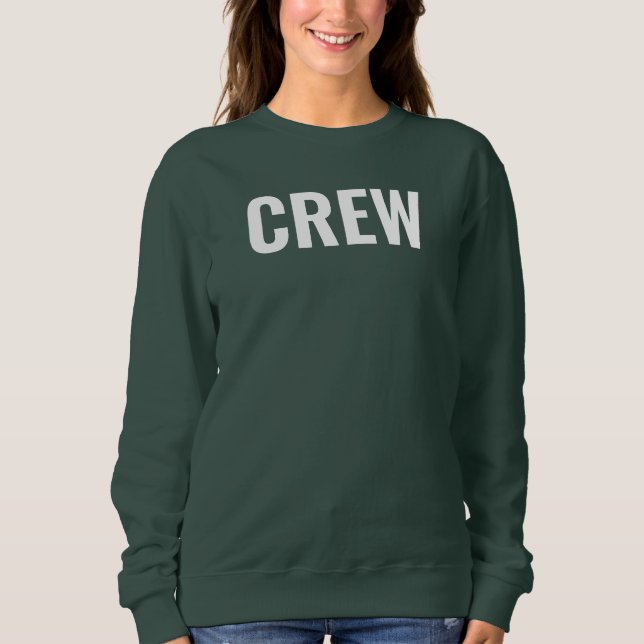 Sweatshirt Crew de design à deux côtés Ajouter Logo Texte fem (Devant)