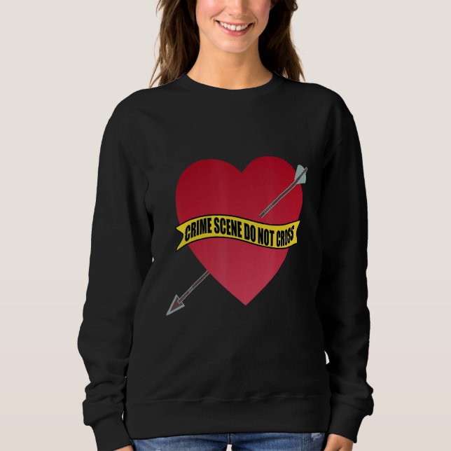Sweatshirt Crime Scene Do Not Cross Failed Marriage Divorce B (Devant)