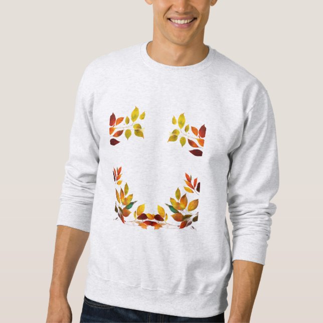 Sweatshirt Crimson Feuilles - Elégant design d'automne sur le (Devant)